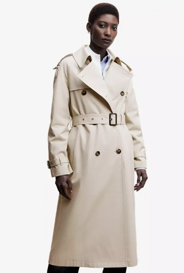 Trench Coat dengan Detail Sabuk
